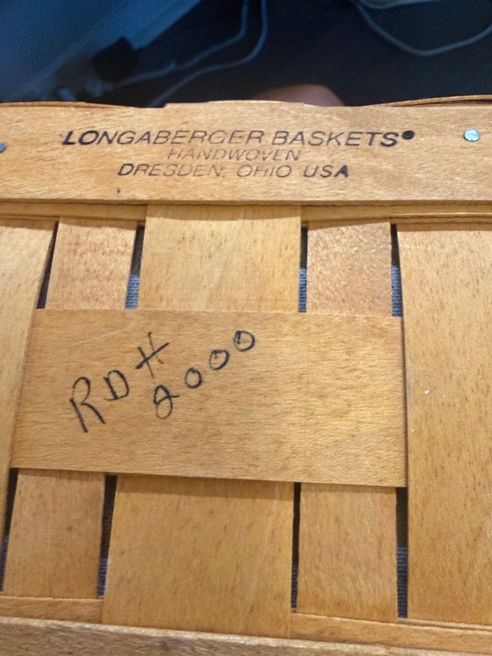Vintage 2000 Longaberger Bread Basket Set with Liner & Protector - Picture 3 of 5